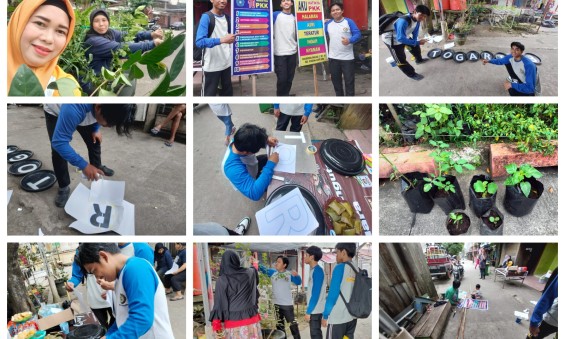 Gotong royong persiapan Aku Hatinya PKK di RT. 03